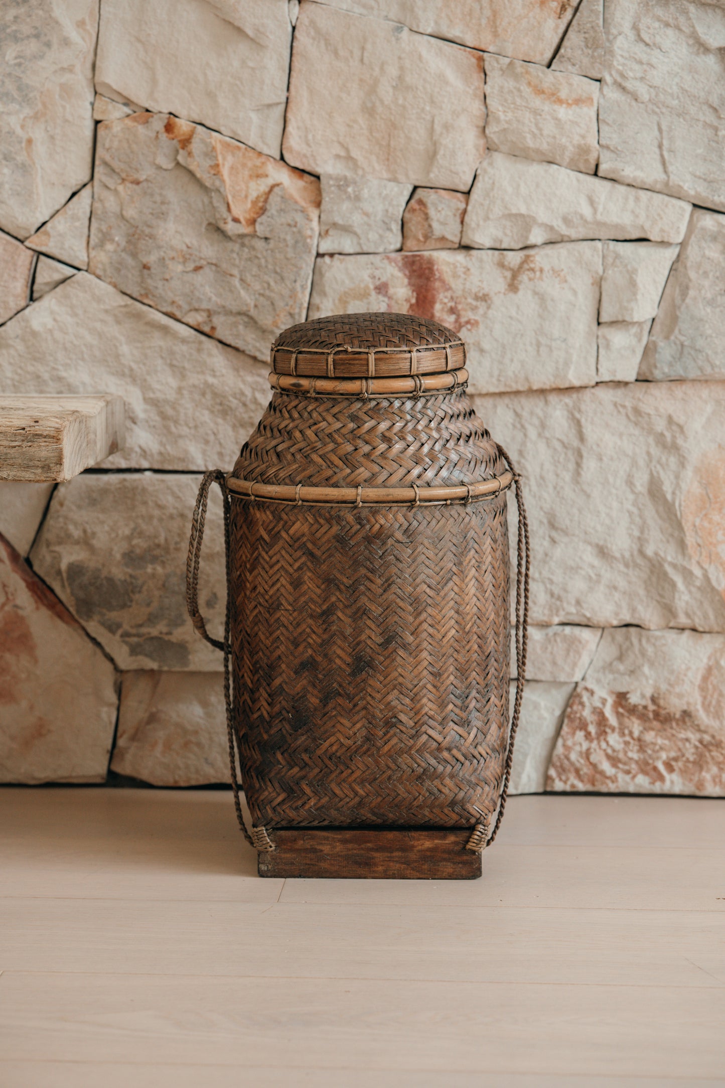 Vintage Bali Woven Vessel