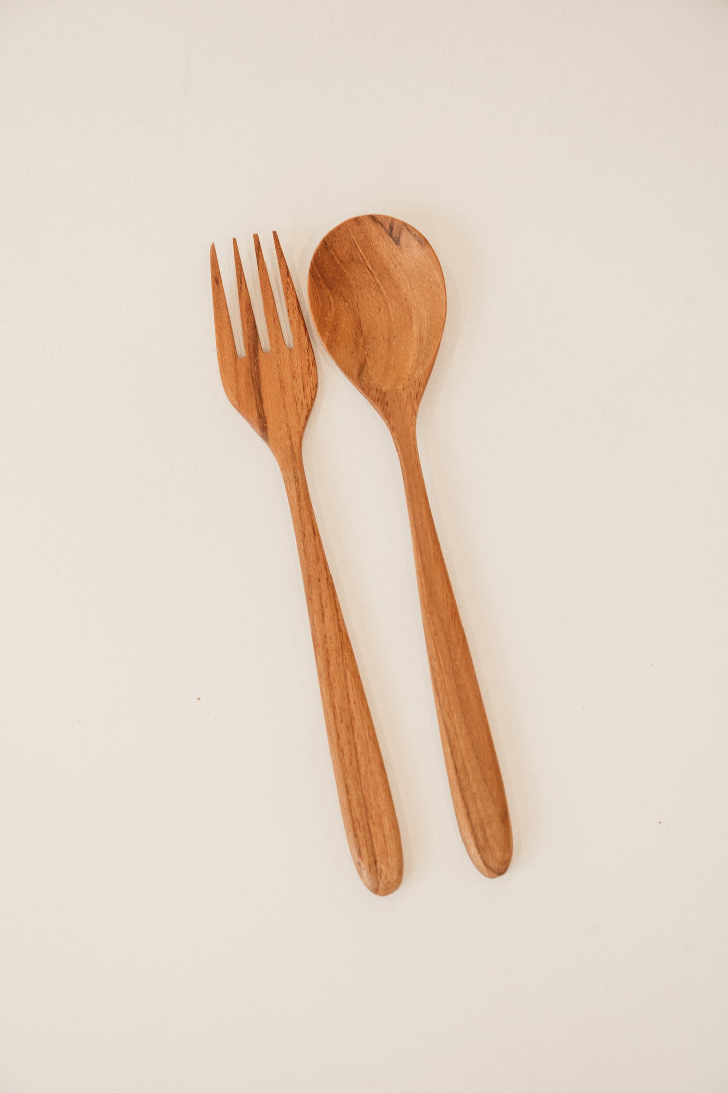 Wooden Fork & Spoon Set – 19cm