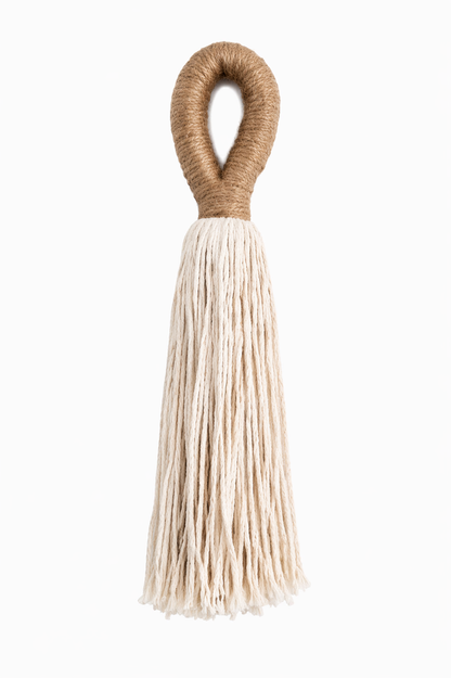 Handwoven Jute & Cotton Tassel – Natural