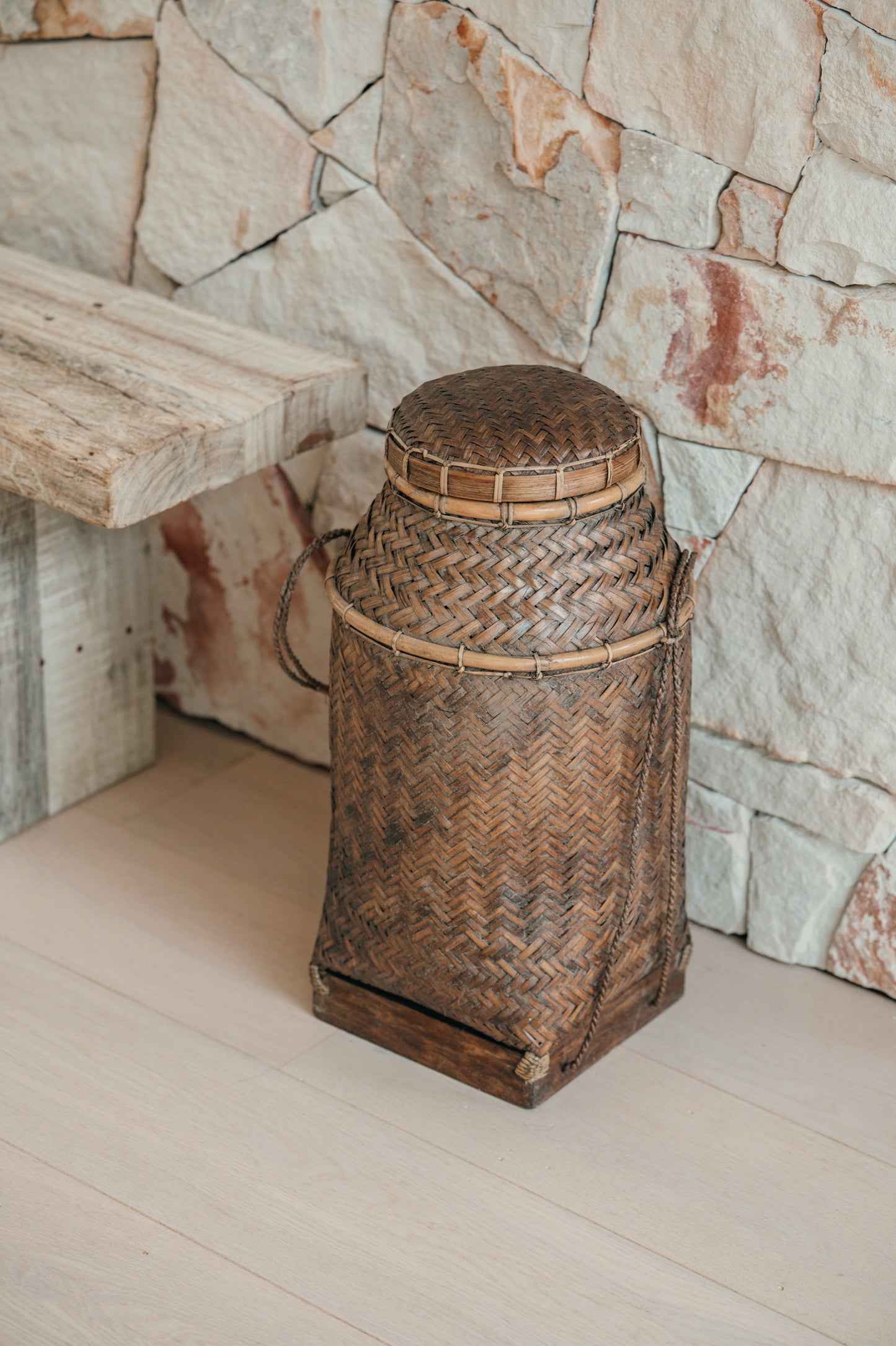 Vintage Bali Woven Vessel