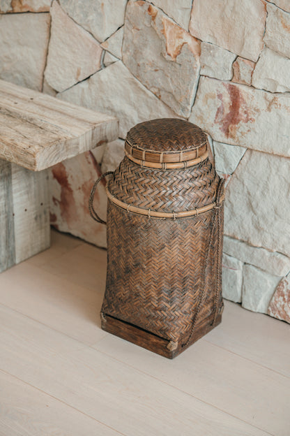 Vintage Bali Woven Vessel