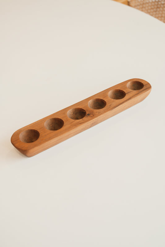Bamboo 6-Hole Egg Holder