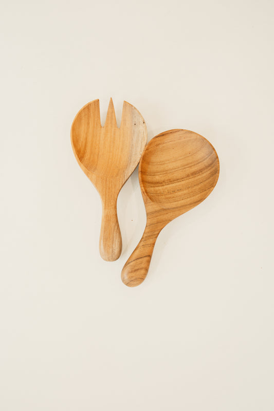Small Bamboo Salad Servers