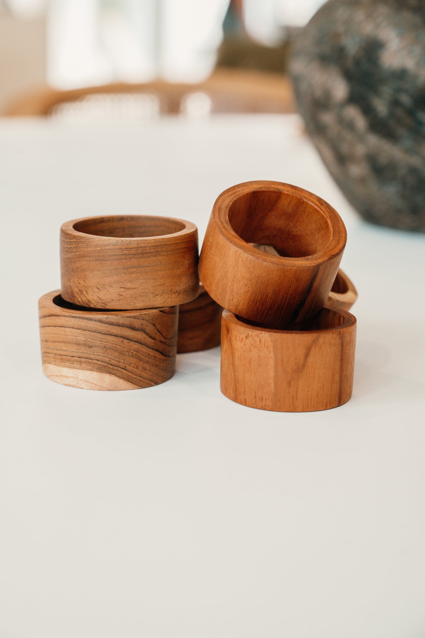 Bamboo Napkin Rings – Set of 6
