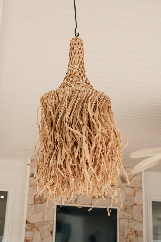 Coastal Raffia Pendant