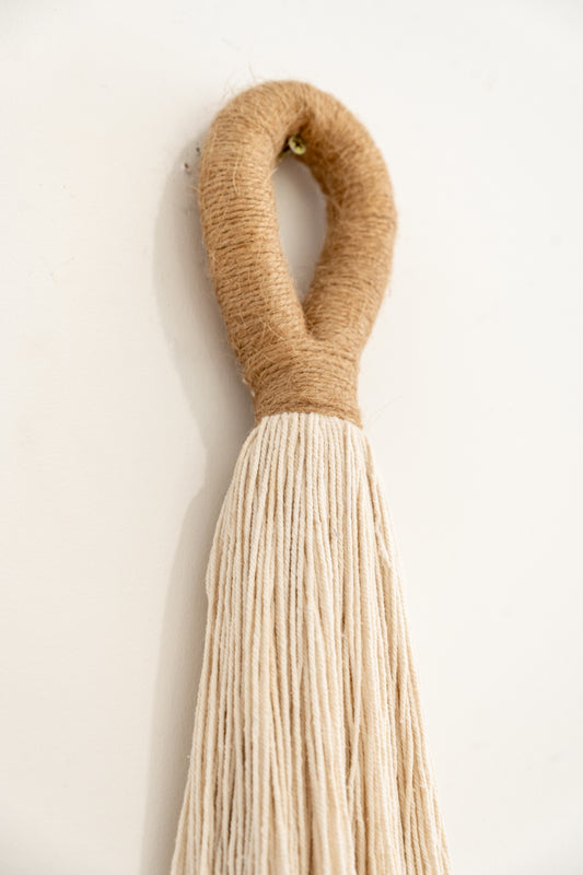 Handwoven Jute & Cotton Tassel – Natural