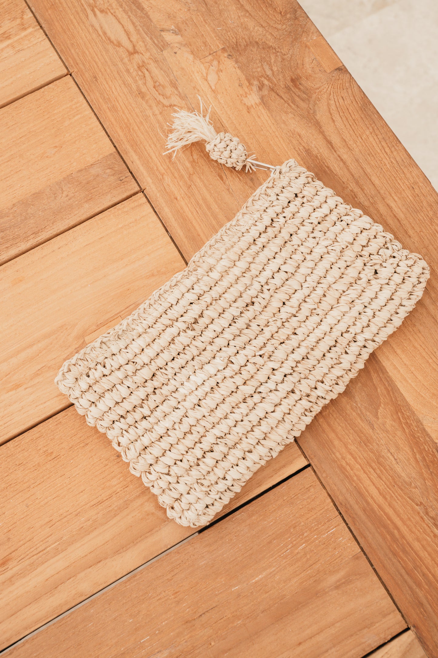 Natural Rattan Clutch