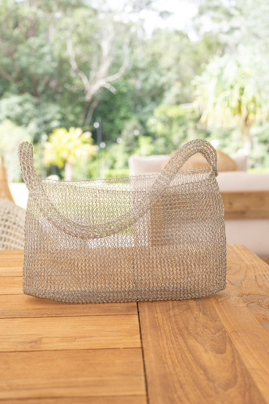Seminyak Silver Wire Shoulder Bag