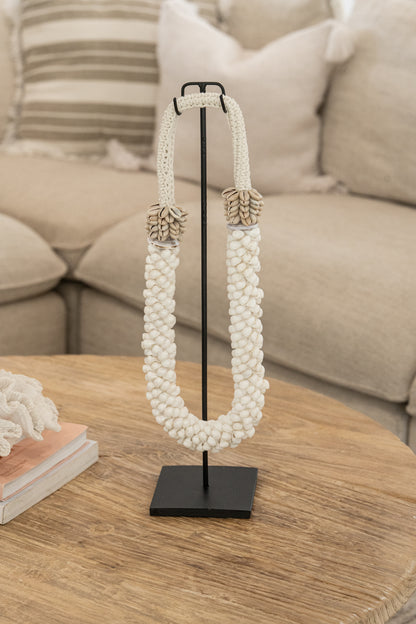Coastal Shell Necklace on Stand
