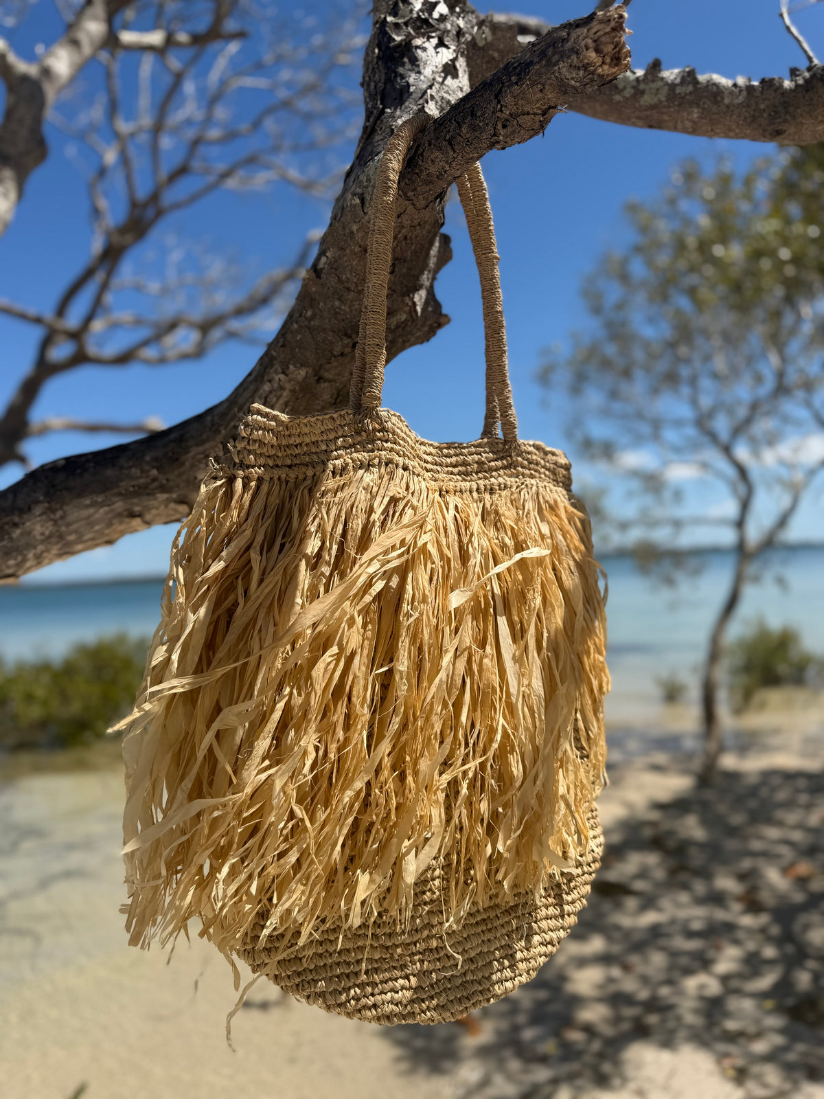 The Isla Raffia Beach Tote