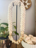 White Shell Decorative Necklace with Spiral Shells