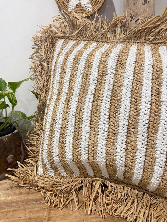 Coastal Weave Raffia Cushion Cover