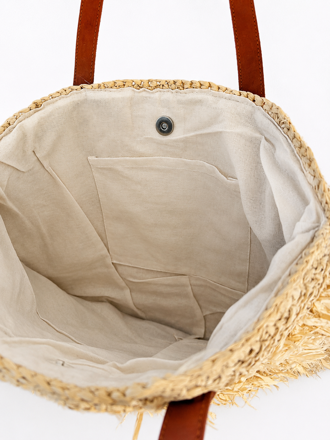 Coastal Fringe Raffia Tote