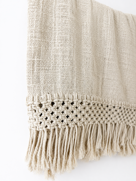 Lombok Handwoven Artisan Throw – Natural