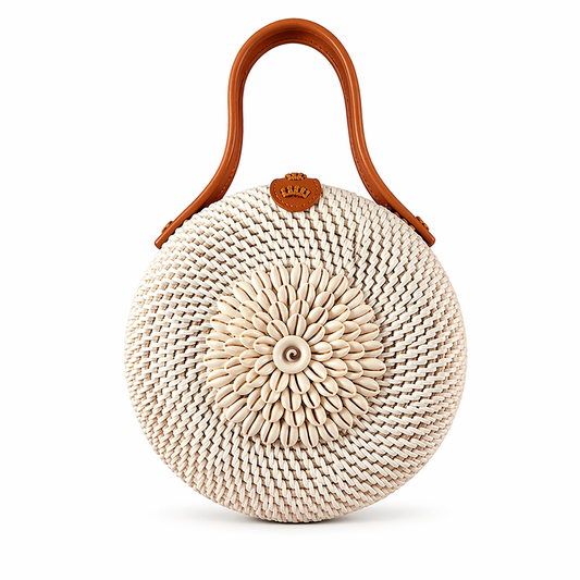 Uluwatu Shell Rattan Bag